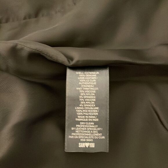 Sam Edelman genuine lamb leather biker jacket size XS, NWT - Picture 10 of 11